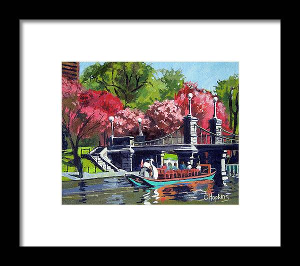 Boston Public Gardens Boston Massachusetts - Framed Print