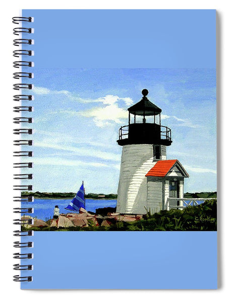 Brant Point Lighthose Nantucket Massachusetts - Spiral Notebook