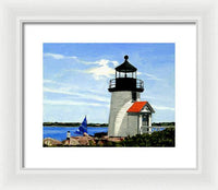 Brant Point Lighthouse Nantucket Massachusetts - Framed Print