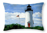 Cape Poge Lighthouse Martha's Vineyard Massachusetts - Throw Pillow