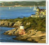 Castle Hill Light and Inn Newport Rhode Island - Canvas Print