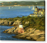 Castle Hill Light and Inn Newport Rhode Island - Canvas Print