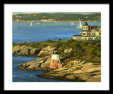 Castle Hill Light and Inn Newport Rhode Island - Framed Print