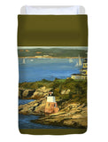 Castle Hill Light and Inn Newport Rhode Island - Duvet Cover