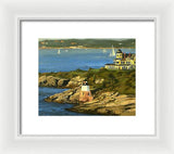 Castle Hill Light and Inn Newport Rhode Island - Framed Print