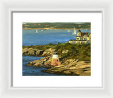 Castle Hill Light and Inn Newport Rhode Island - Framed Print