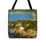 Castle Hill Light and Inn Newport Rhode Island - Tote Bag