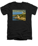Castle Hill Light and Inn Newport Rhode Island - Men's V-Neck T-Shirt