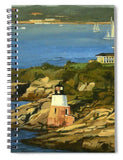 Castle Hill Light and Inn Newport Rhode Island - Spiral Notebook