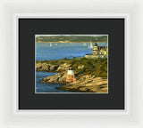 Castle Hill Light and Inn Newport Rhode Island - Framed Print