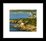 Castle Hill Light and Inn Newport Rhode Island - Framed Print