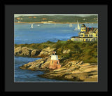 Castle Hill Light and Inn Newport Rhode Island - Framed Print
