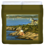 Castle Hill Light and Inn Newport Rhode Island - Duvet Cover