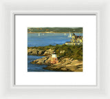 Castle Hill Light and Inn Newport Rhode Island - Framed Print