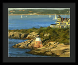 Castle Hill Light and Inn Newport Rhode Island - Framed Print