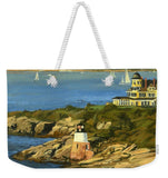 Castle Hill Light and Inn Newport Rhode Island - Weekender Tote Bag