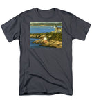 Castle Hill Light and Inn Newport Rhode Island - Men's T-Shirt  (Regular Fit)