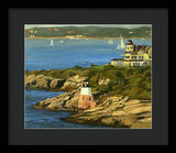 Castle Hill Light and Inn Newport Rhode Island - Framed Print