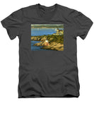 Castle Hill Light and Inn Newport Rhode Island - Men's V-Neck T-Shirt