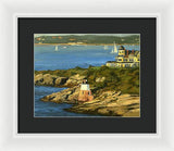 Castle Hill Light and Inn Newport Rhode Island - Framed Print