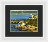 Castle Hill Light and Inn Newport Rhode Island - Framed Print
