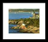Castle Hill Light and Inn Newport Rhode Island - Framed Print