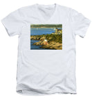Castle Hill Light and Inn Newport Rhode Island - Men's V-Neck T-Shirt