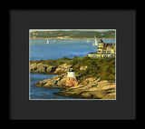 Castle Hill Light and Inn Newport Rhode Island - Framed Print