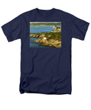 Castle Hill Light and Inn Newport Rhode Island - Men's T-Shirt  (Regular Fit)