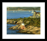 Castle Hill Light and Inn Newport Rhode Island - Framed Print