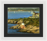 Castle Hill Light and Inn Newport Rhode Island - Framed Print