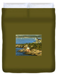 Castle Hill Light and Inn Newport Rhode Island - Duvet Cover