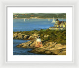 Castle Hill Light and Inn Newport Rhode Island - Framed Print