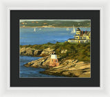 Castle Hill Light and Inn Newport Rhode Island - Framed Print