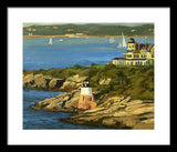 Castle Hill Light and Inn Newport Rhode Island - Framed Print