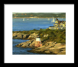 Castle Hill Light and Inn Newport Rhode Island - Framed Print