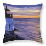 Castle Hill Lighthouse Newport Rhode Island - Throw Pillow
