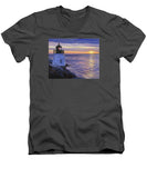 Castle Hill Lighthouse Newport Rhode Island - Men's V-Neck T-Shirt