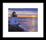 Castle Hill Lighthouse Newport Rhode Island - Framed Print