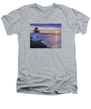 Castle Hill Lighthouse Newport Rhode Island - Men's V-Neck T-Shirt