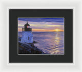 Castle Hill Lighthouse Newport Rhode Island - Framed Print