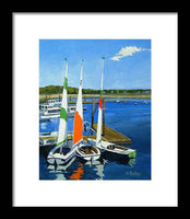 Chatham Harbor Boats Chatham Cape Cod Massachusetts - Framed Print