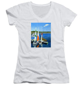 Chatham Harbor Boats Chatham Cape Cod Massachusetts - Women's V-Neck