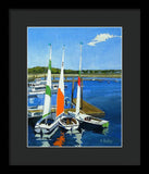 Chatham Harbor Boats Chatham Cape Cod Massachusetts - Framed Print