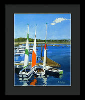 Chatham Harbor Boats Chatham Cape Cod Massachusetts - Framed Print