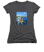 Chatham Harbor Boats Chatham Cape Cod Massachusetts - Women's V-Neck