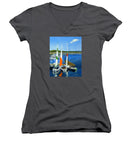 Chatham Harbor Boats Chatham Cape Cod Massachusetts - Women's V-Neck