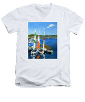 Chatham Harbor Boats Chatham Cape Cod Massachusetts - Men's V-Neck T-Shirt