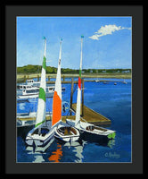 Chatham Harbor Boats Chatham Cape Cod Massachusetts - Framed Print