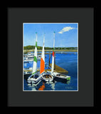 Chatham Harbor Boats Chatham Cape Cod Massachusetts - Framed Print